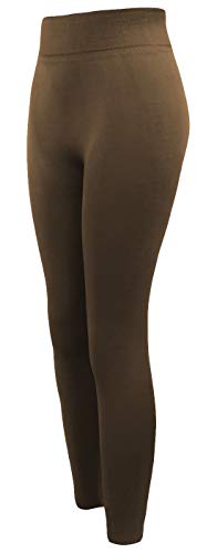 Sockenhimmel 2X High Waist Leggings Damen blickdichte Thermoleggings Winter - Sport - Leggings (Taupe/Schwarz, 46-48) von Sockenhimmel