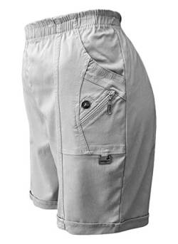 Sommerhosen Damen Shorts Kurze Hosen Sommerhose Shorty Cargo Damenhose Freizeithose Urlaubshose Bermuda (38-40, Grau) von Sockenhimmel