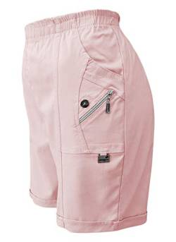 Sommerhosen Damen Shorts Kurze Hosen Sommerhose Shorty Cargo Damenhose Freizeithose Urlaubshose Bermuda (42-44, Rosa) von Sockenhimmel