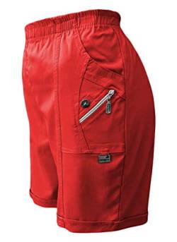 Sommerhosen Damen Shorts Kurze Hosen Sommerhose Shorty Cargo Damenhose Freizeithose Urlaubshose Bermuda (46-48, Rot) von Sockenhimmel