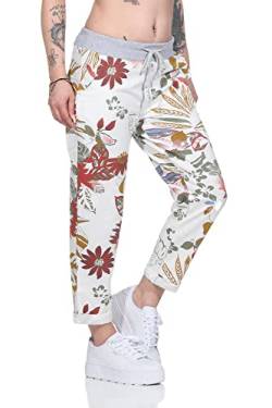 Sommerhosen Damen leichte Sporthosen sommerliche Damenhosen mit Gummizug (38-40, Mehrfarbig) von Sockenhimmel