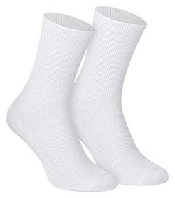 Damen Herren Socken-Baumwolle Gesundheitssocken kochfest weiß 5 Paar / 39-42 von Sockenversandhandel.de