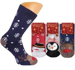 Damen Jungen Mädchen Socken I Wintersocken (6 Paar) Damen Mädchen Socken Vollfrottee I für Schule, Freizeit und Arbeit I Bettsocken warm I dick I Norweger 35-38 von Sockenversandhandel.de