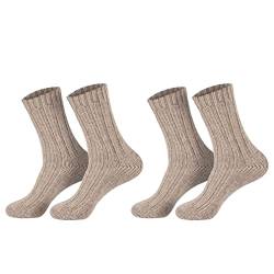 Sockenversandhandel.de Wintersocken Wollsocken 2 Paar 39-42 beige von Sockenversandhandel.de