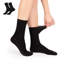 10 Paar Socken Schwarze Herren Kinder ohne Gummi 100 Baumwolle 39-42 von Sockenversandhandel