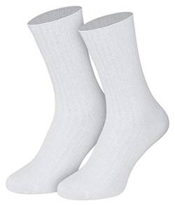 10 Paar Socken weiss 100% Baumwolle 43-46 von Sockenversandhandel