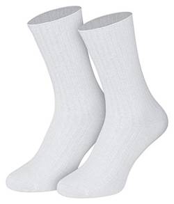 5 Paar Socken weiss 100% Baumwolle 39-42 von Sockenversandhandel