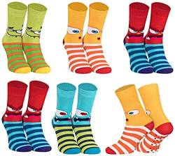 6 Paar superweiche ABS-Socken Kinder Monster, Mehrfarbig, 27-30 / 6 Paar von Sockenversandhandel