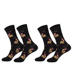Damen Jungen Mädchen Socken (2 Paar) witzig bunt 42-47 Hase von Sockenversandhandel