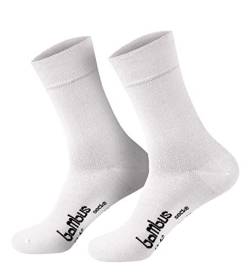 Herren I Damen I Kinder Socken Viskose aus Bambuszellstoff (12 Paar) Kein drückendes Gummi I Unisex I Büro Anzug I Hobby I Antigeruch I gegen Schweißfüße- (weiss, 35-38) von Sockenversandhandel