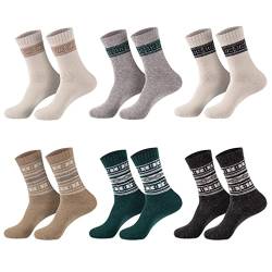 Sockenversandhandel 6 Paar Wollsocken Wintersocken Damensocken Warm Norwegersocken Wollstrümpfe Winterstrümpfe 39-42 von Sockenversandhandel