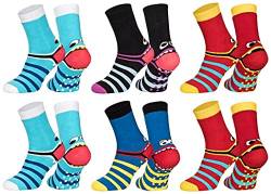Superweiche ABS-Socken für Kinder, Vollfrottee, Stoppersocken mit bunten Ringen. - 35-38 von Sockenversandhandel