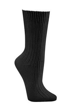 3 Paar Socken aus 100% reiner Bio Baumwolle schwarz (schwarz, 43-46) von Socks 4 Fun