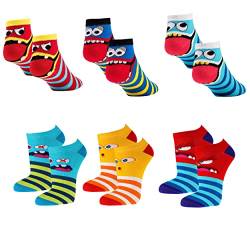 Socks 4 Fun Kinder Sneaker,6er Pack,31-34,Mehrfarbig3 von Socks 4 Fun