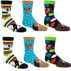 Socks 4 Fun Kinder Socken,6 Paar,27/30,Lustige Hunde/Jungen von Socks 4 Fun
