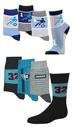 Socks 4 Fun Kinder Socken,6 Pack,39/42,Fußball/Jeans von Socks 4 Fun