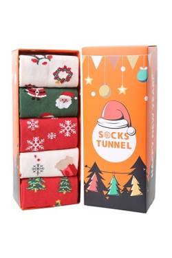 5-teiliges Set von farbenfrohen Socken mit Neujahrs-Muster von Socks Tunnel