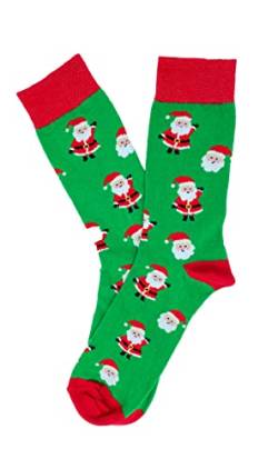 Neujahrs-Weihnachtsmann gemusterte bunte Socken von Socks Tunnel