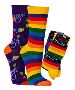 Socks4Fun Damen Jungen Herren Funsocken (2 Paar) 42-47 Love von Socks4Fun