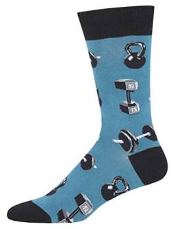 Socksmith Herren Do You Even Lift Bro? Socken mit Rundhalsausschnitt - Blau - von Socksmith