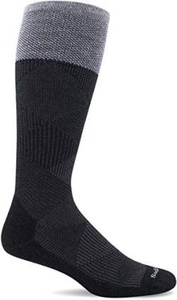 Sockwell Diamond Dandy Herren Kompressionsstrümpfe, abgestuft, Größe L/XL, Schwarz von Sockwell