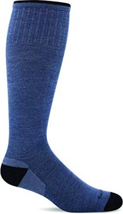 Sockwell Men's Elevation Firm Graduated Compression Sock, Denim - L/XL von Sockwell