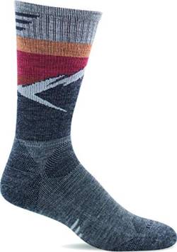 Sockwell Men's Modern Mountain Crew Moderate Compression Sock, Grey - M/L von Sockwell