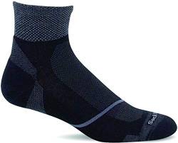 Sockwell Men's Pulse Quarter Firm Compression Sock, Black - M/L von Sockwell