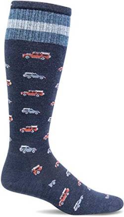 Sockwell Men's Road Trip Moderate Graduated Compression Sock, Navy - L/XL von Sockwell