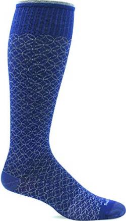 Sockwell Women's Featherweight Fancy Moderate Graduated Compression Sock, Denim - S/M von Sockwell