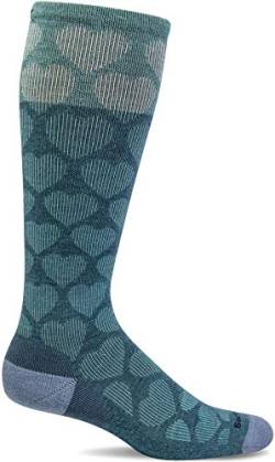 Sockwell Women's Heart Throb Moderate Graduated Compression Sock, Blue Ridge - S/M von Sockwell