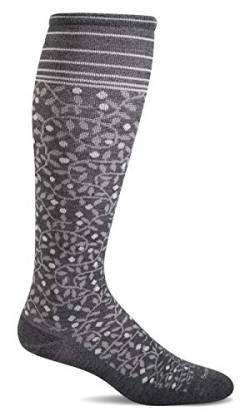 Sockwell Women's New Leaf 20-30mmHg Graduated Compression Socks (Charcoal, S/M) von Sockwell