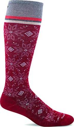 Sockwell Women's Winterland Moderate Graduated Compression Sock, Ruby - M/L von Sockwell