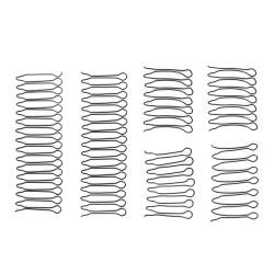 3er-Set Twist-Haarkamm, Modischer, Wasserdichter, Elastischer, Rutschfester Metalldraht-Haarspangenkamm von Socobeta