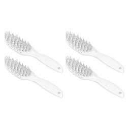 4 Stück 9 Reihen Haarbürste Entwirrungsrippe Hitzebeständiger Kopfhautmassagekamm für Männer (Weiß) von Socobeta