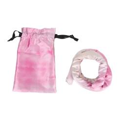 Biegbarer Haargummi mit Spiralverschluss, Batik-Pink für Männer und Frauen, Pferdeschwanzhalter für Dreadlocks-Haare von Socobeta