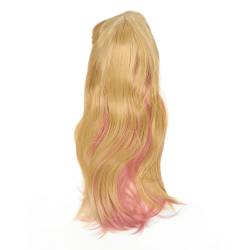 Lange Glatte Haarperücke mit Gelbem Farbverlauf, Anime-Cosplay-Modeaccessoire, Synthetische, Verstellbare Perücke für Frauen von Socobeta