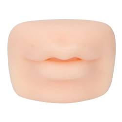 Übungssilikonlippen, Silikonlippenmodell 3D Semi Permanent Soft Microblading Realistisches Lippenpiercing Übungsmodell Übungssilikonlippen Haut Permanent Make-up Tattoo Übungslippen für Anfänger von Socobeta