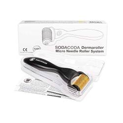 Sodacoda Derma-Roller - 1200 Micro Needles - Gegen Schwangerschaftsstreifen Cellulite Haarausfall Hyper-Pigmentierung, Nadellänge: 0.25mm von Sodacoda
