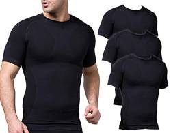 Sodacoda Herren Performance Funktions-Shirt - Leichtes Kurzarm T-Shirt (3X Schwarz XL) von Sodacoda