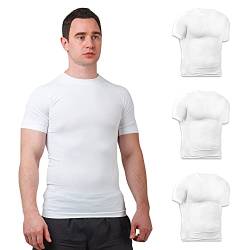 Sodacoda Herren Performance Funktions-Shirt - Leichtes Kurzarm T-Shirt (3X Weiß L) von Sodacoda