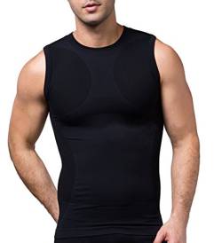Sodacoda Herren Performance Funktions Unterhemd - Schnelltrocknend, Leicht, Enganliegend und Weich (Schwarz L) von Sodacoda