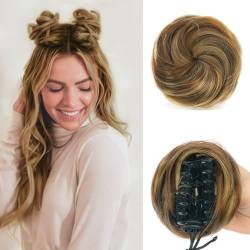 Sofeiyan 2PCS Krallen Clip in Haar Bun Mini Messy Bun Haarteile Dutt mit Klammer Synthetik Haar Scrunchies Haar Donut Chignon Pferdeschwanz Haarteil Dutt für Damen von Sofeiyan