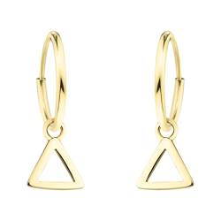 SOFIA MILANI - Damen Ohrringe 925 Silber - vergoldet/golden - Dreieck Ohrhänger - E1250 von Sofia Milani