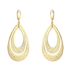 SOFIA MILANI - Damen Ohrringe 925 Silber - vergoldet/golden - Ornament Ohrhänger - 20942 von Sofia Milani