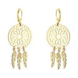 SOFIA MILANI - Damen Ohrringe 925 Silber - vergoldet/golden - Traumfänger Ohrhänger - 20940 von Sofia Milani
