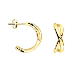 SOFIA MILANI - Damen Ohrringe 925 Silber - vergoldet/golden - Unendlich Infinity Ohrstecker - E2379 von Sofia Milani