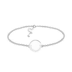 Sofia Milani - Damen Armband 925 Silber - mit Zirkonia Steinen - Kreis Anhänger - B0344 von Sofia Milani