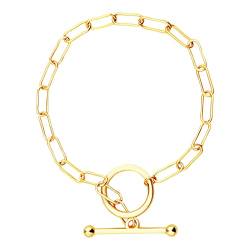 Sofia Milani - Damen Armband 925 Silber - vergoldet/golden - Kugel Stab Anhänger - B0271 von Sofia Milani