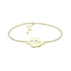 Sofia Milani - Damen Armband 925 Silber - vergoldet/golden - Sternen Wolken Anhänger - B0315 von Sofia Milani